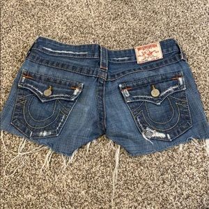 True Religion cut off shorts. Size 27